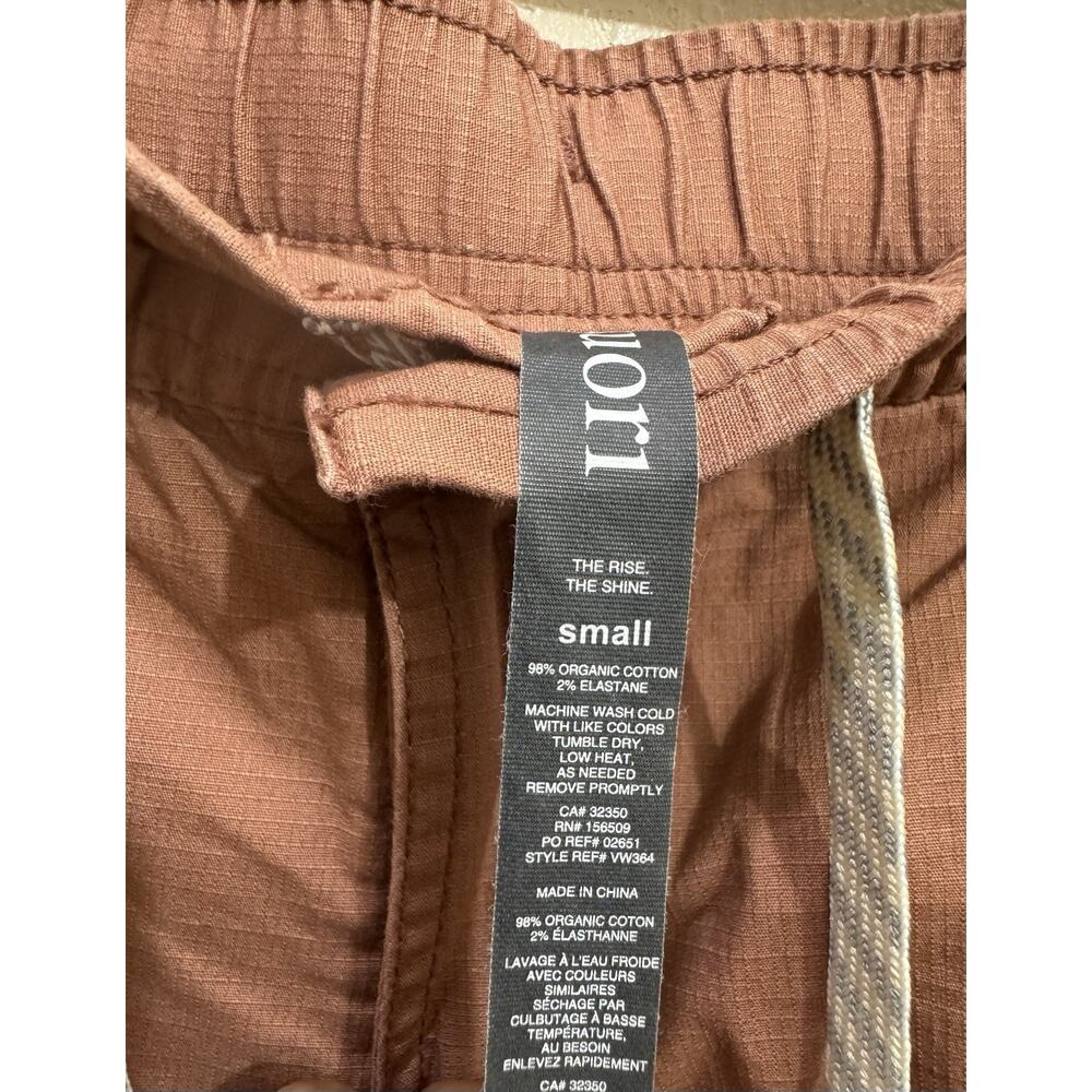 Vuori Women's Rust Brown Drawstring Shorts - Picture 3 of 5